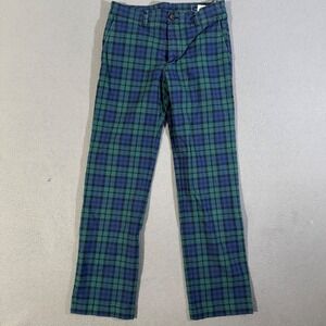 Vineyard Vines  Plaid Pants Mens Size 28x30Blue Green Cotton‎ Blend Casual